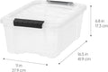 Sheds Choice 4-Pack 13 Quart Storage Bins with Lids, Clear