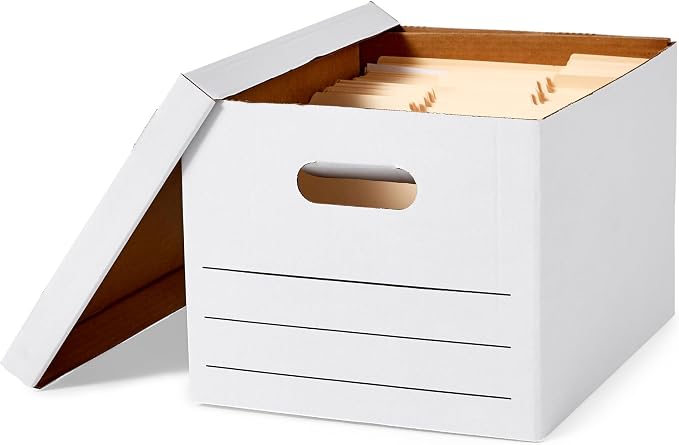 Sheds Choice Basics Storage/Filing Boxes with Lift-Off Lid, Letter/Legal Size, Collapsible