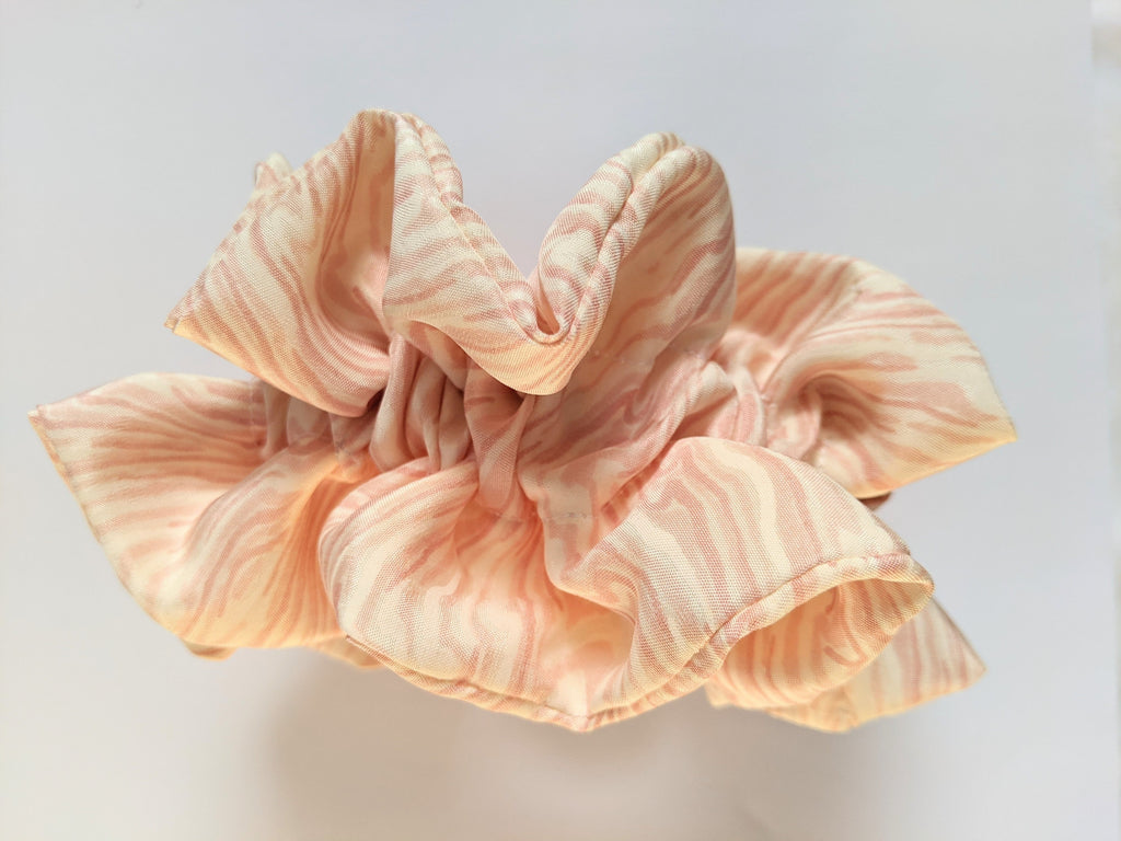 Wavy Silk Ruffle Scrunchie