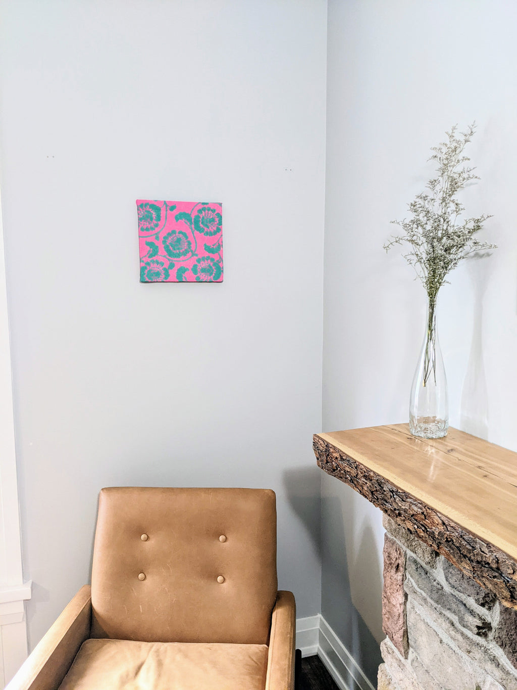 Peony pink wall art