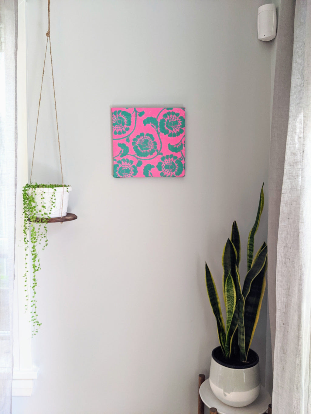 Peony pink wall art