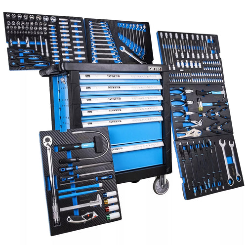 Chariot D’Atelier Rempli D’Outils Chariot À Outils Inclus 3 Tonnes Cric Vert